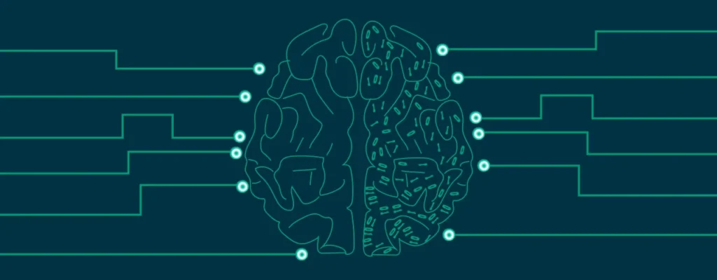 Rede de inteligência artificial, refletindo as previsões de Stephen Hawking sobre o impacto global da tecnologia.